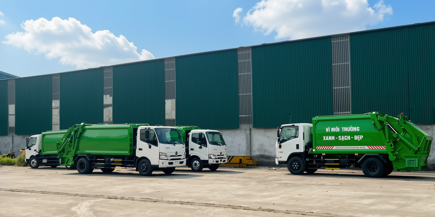 XE CHỞ RÁC - CUỐN ÉP RÁC